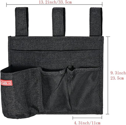 Linen Bedside Caddy, Bedside Storage Organizer - Image 3