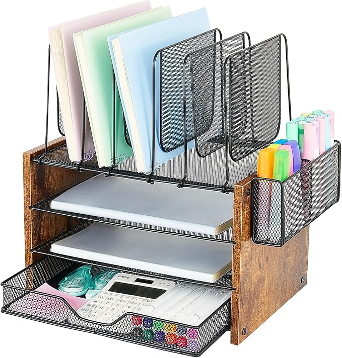 OPNICE Desk Organizer, 4-Tier Desktop File Organizer by OPNICE