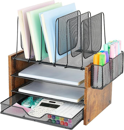 OPNICE Desk Organizer, 4-Tier Desktop File Organizer by OPNICE
