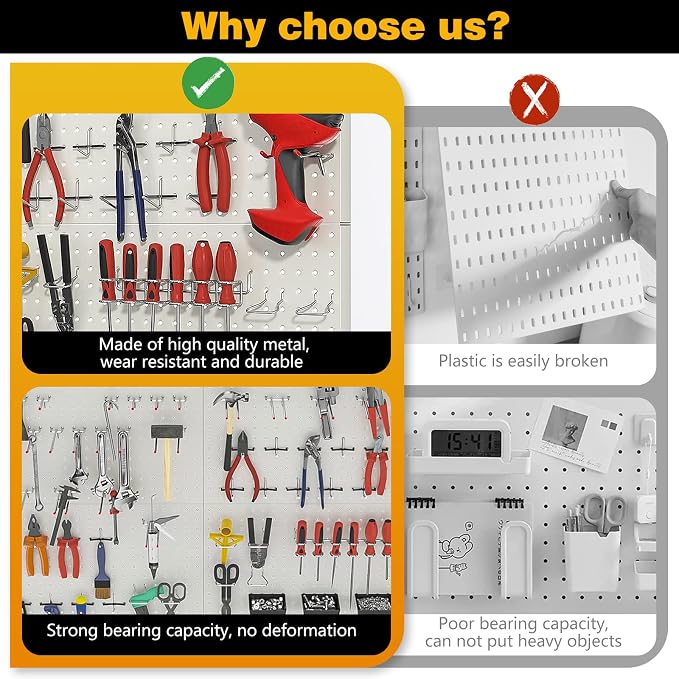 Ultrawall 2 Pcs Metal Pegboard Wall Panels, Peg Boards - Image 5