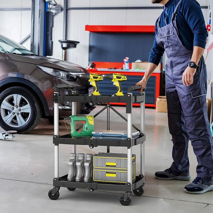 YITAHOME 3-Tier Folding Utility Cart - Image 7