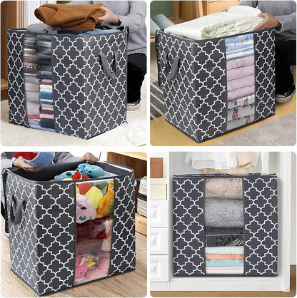 WISELIFE Storage Bags 6 Pack/100L Large Blanket Clothes Organization and - Image 8