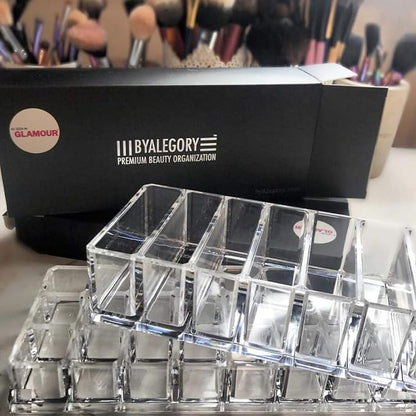 byAlegory Acrylic Lipstick & Acrylic Compact Makeup Organizer Set - Image 8