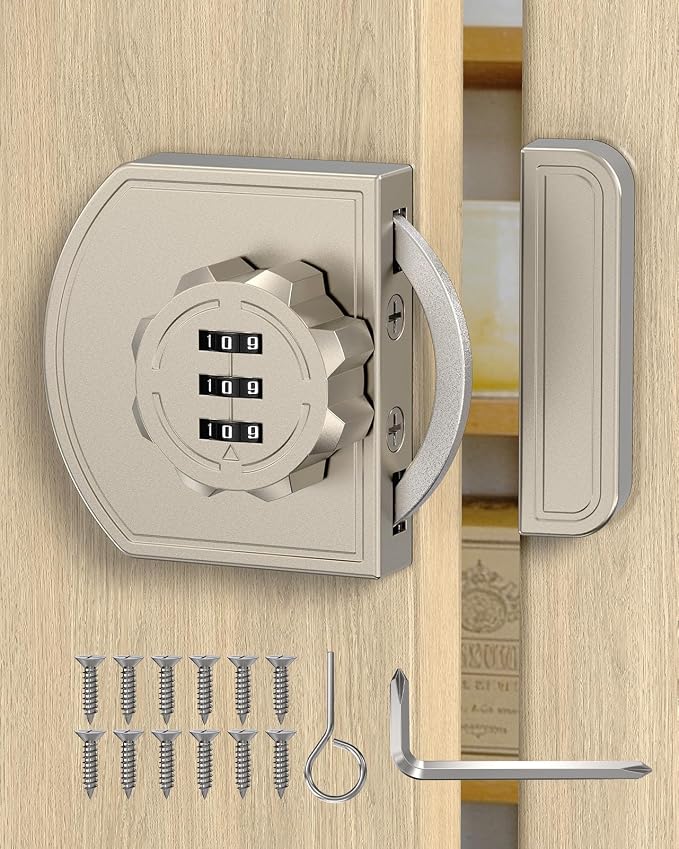180 Degree Combination Cabinet Lock, Keyless 3 Digit Password Lock, Anti Pry by BiceNoning