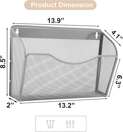 EASEPRES 3 Single Pocket Mesh Hanging File Organizer, Vertical Wall Mounted - Image 5