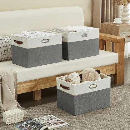 Large Collapsible Fabric Storage Bins - Image 7