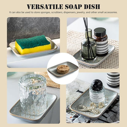 Gomakren Soap Dish for Shower, Bar Soap Holder, Ceramic Soap Dishes for Bar Soap - Image 8