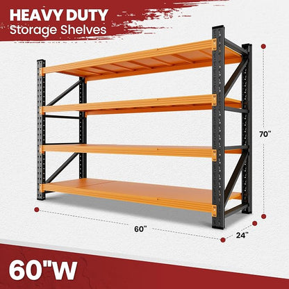 60" Wide Storage Shelves, 5000LBS Garage Shelving Heavy Duty, Standing Shelf - Image 3