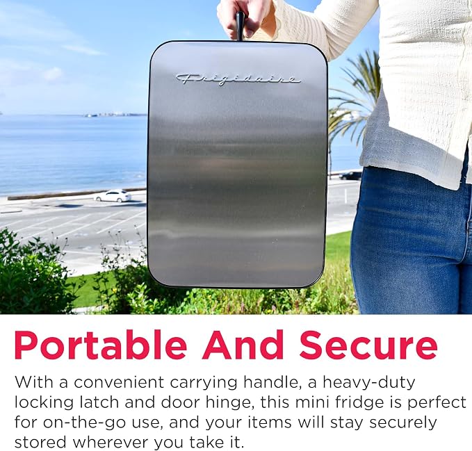 Frigidaire Portable 10L, 15-can Mini Fridge Brushed Stainless Rugged - Image 7