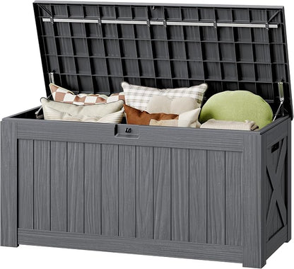 130 Gallon Deck Box Outdoor Indoor Waterproof Storage Box by Acurax