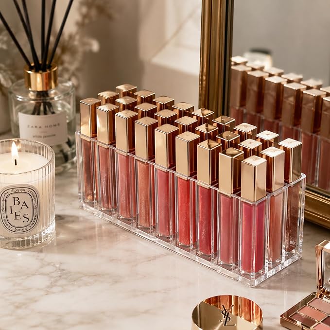 Lipstick Organizer 27 Slots Acrylic Lip Gloss Holder - Image 6