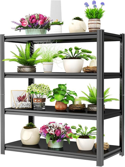 Storage Shelves, Garage Metal Shelving Unit, Adjustable, Double-Layer Column by Beaunatixx