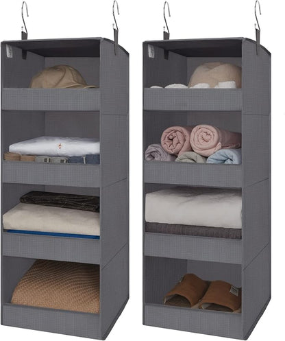 GRANNY SAYS 4-Shelf Hanging Organizer, Closet Hanging Shelves, Closet Hanging by GRANNYSAYS
