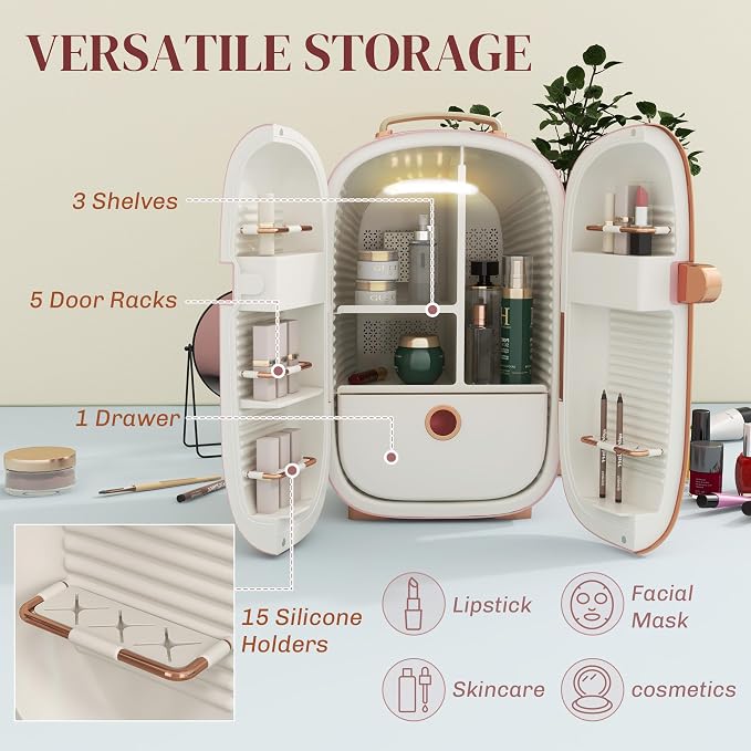 HOMCOM Portable Skincare Fridge - Image 3