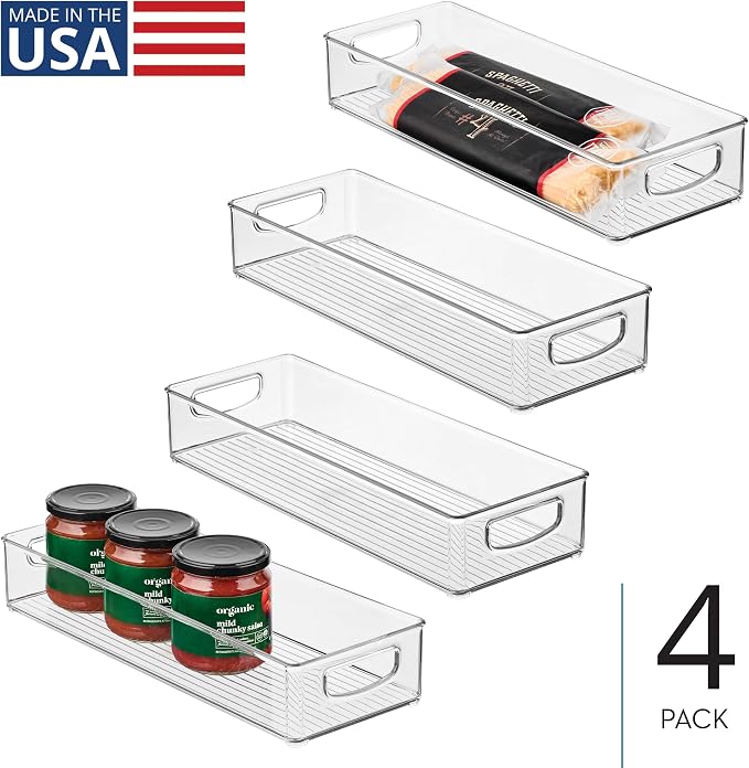 iDesign Slim Extra Long Clear Storage Bin, Kitchen or Pantry Organizer - Image 2