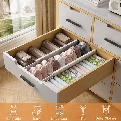 Bamboo Drawer Dividers, 17-22" Adjustable Kitchen Drawer Organizer - Image 4