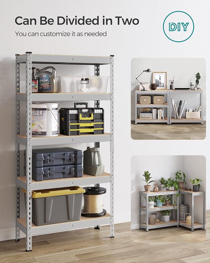 SONGMICS 5-Tier Storage Shelves, Load 2310 lb, Boltless Assembly, Adjustable - Image 7