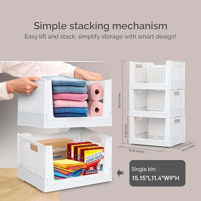 TidyFriend Stackable Storage Bins - Image 2