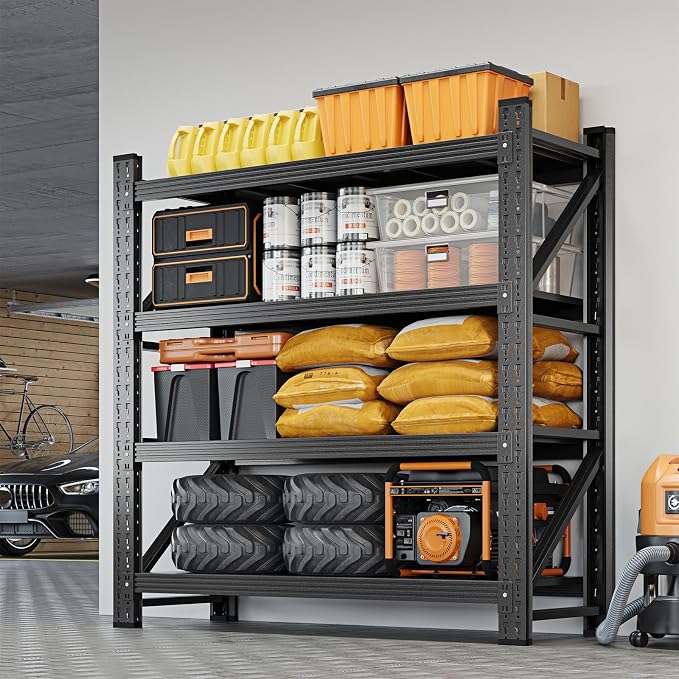 Yizosh 40" W Metal Garage Storage Shelves, Heavy Duty Adjustable Steel - Image 6