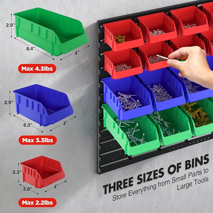 WORKPRO Pegboard Organizer Wall Mounted, Peg Board Wall Organizer - Image 5