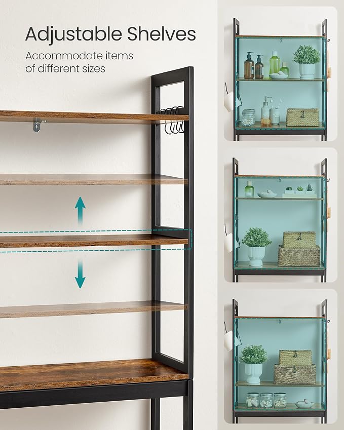 SONGMICS Over-The-Toilet Storage, 3-Tier Bathroom Organizer Over Toilet - Image 5