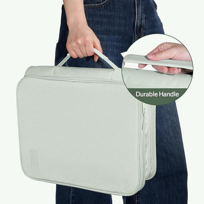 SUNEE Zippered Binder Bag with Handle, 2-Inch 3-Ring O-Ring, 500-Sheet Capacity - Image 7