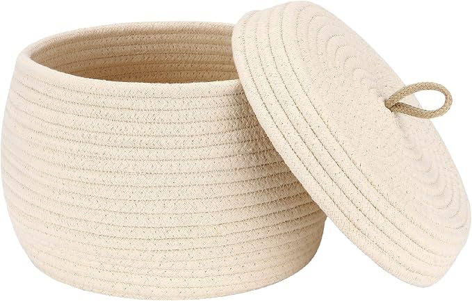 Sea Team Round Cotton Rope Storage Basket by SeaTeam