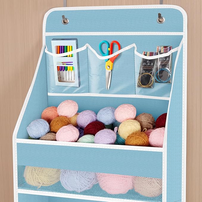 Univivi 6-Shelf Over Door Hanging Organizer Fabric Baby Door Storage - Image 4