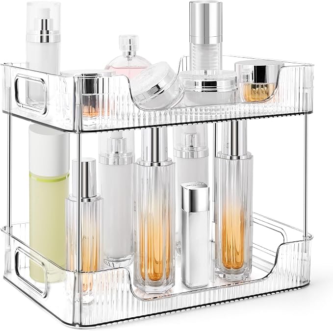 2-Tier Bathroom Counter Organizer Countertop Storage, Dresser Organizer Vanity by TENDER+EPOCH