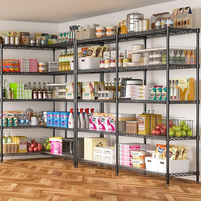 70" W Storage Shelves 1430 LBS Heavy Duty Wire Shelving, 5 Tier Adjustable - Image 8