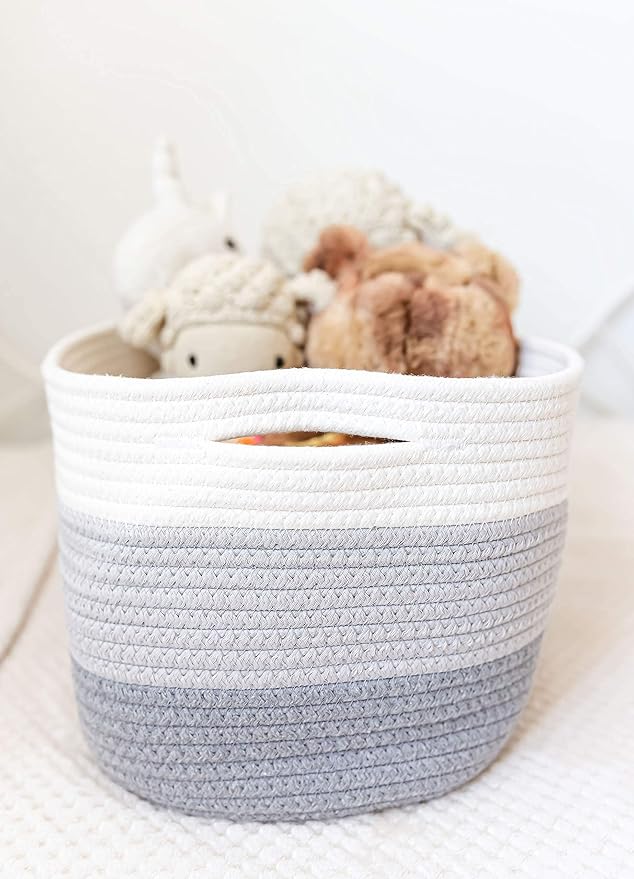 OrganiHaus Set of 3 Gray Woven Storage Baskets - Image 7