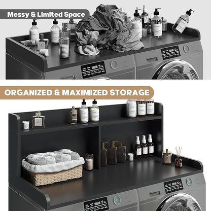 2-Tier Washer Dryer Countertop, 18.5" Raised Height Laundry Countertop - Image 5