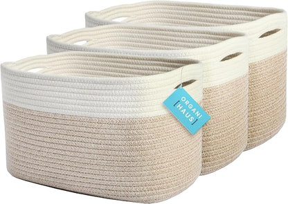 OrganiHaus Set of 3 Woven Storage Baskets by OrganiHaus