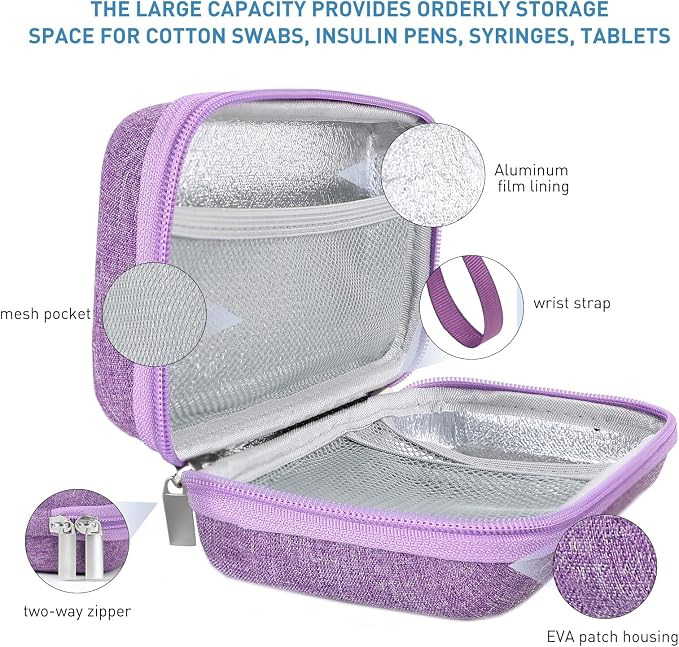 Insulin Cooler Travel Case, EVA Insulation Travel Medicine Kit - Image 4