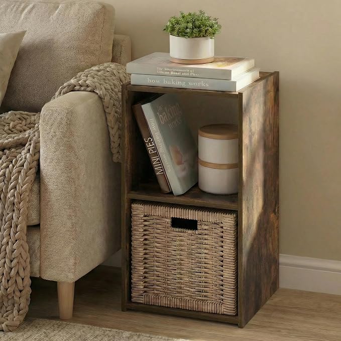 Furinno PELLI Book Shelf, 2-Cube Bookshelf - Image 4