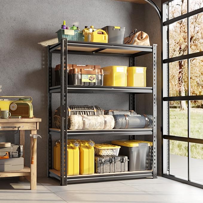 48" H Storage Shelves 31.5" W Garage Shelving Adjustable 1600LBS Metal Shelving - Image 5