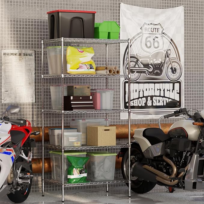 24" Deep x 36" Wide x 74" Height Wire Shelving Kit | 5-Tier | NSF Commercial - Image 5