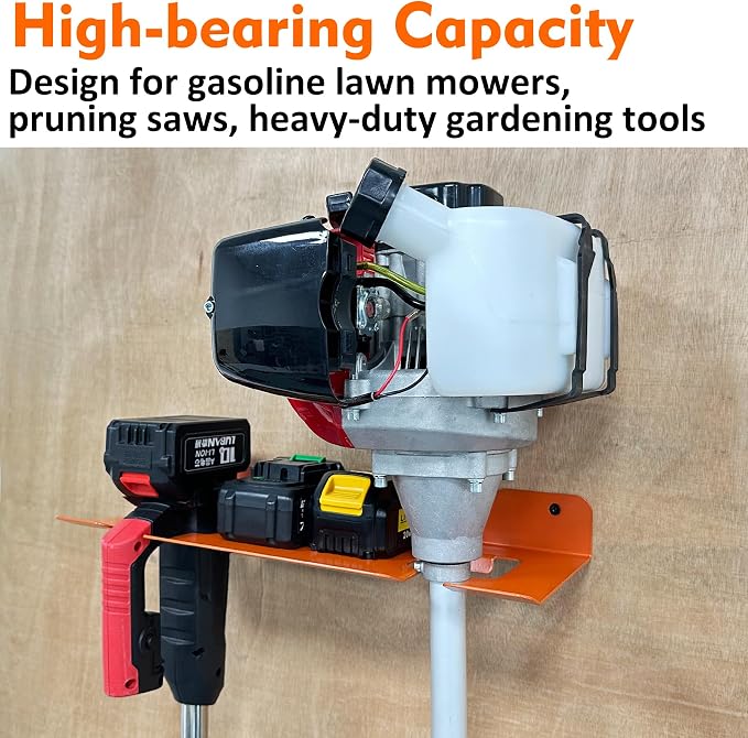 MUTUACTOR Weed Eater Hanger, Large Opening Heavy Duty Weedeater Rack Wall Mount - Image 5