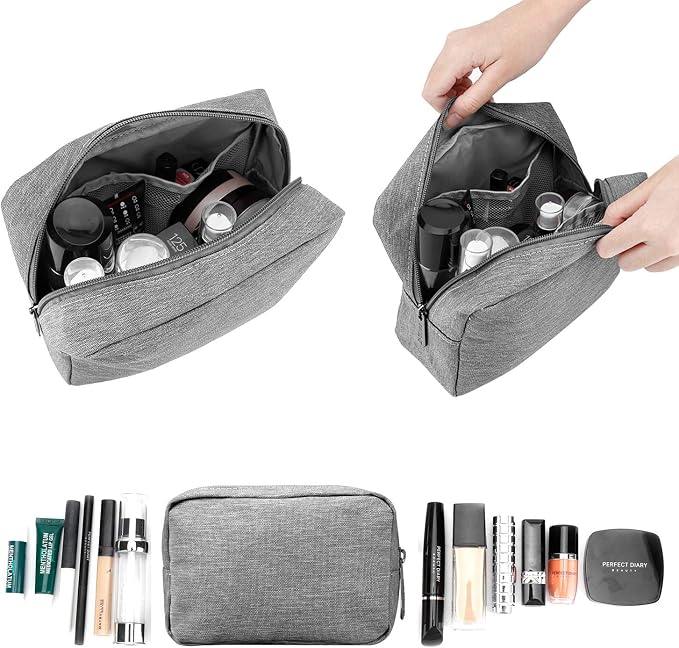 E-Tree Makeup Bag, Big Travel Make up Pouch, Zipper Large Cosmetic Brush Skin - Image 4