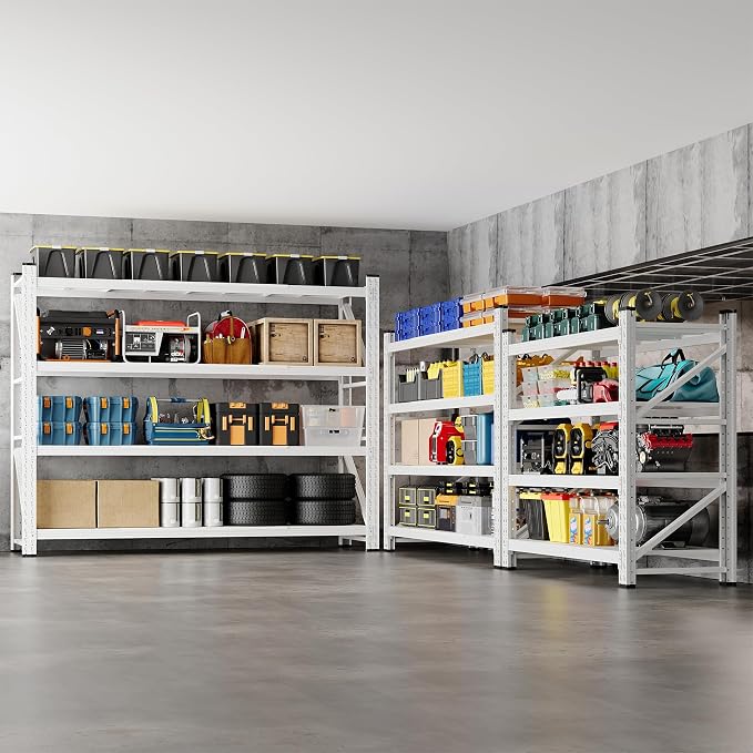 BYNSOE 60" W Storage Shelves 5000lbs Garage Metal Shelving Heavy Duty Garage - Image 4