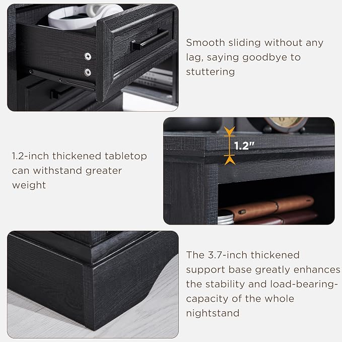 ACCOHOHO 18" Farmhouse Nightstand - Image 4