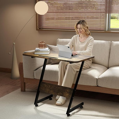 Overbed Bedside Table with Wheels, Small Desk Portable Rolling, Overbed Table - Image 4