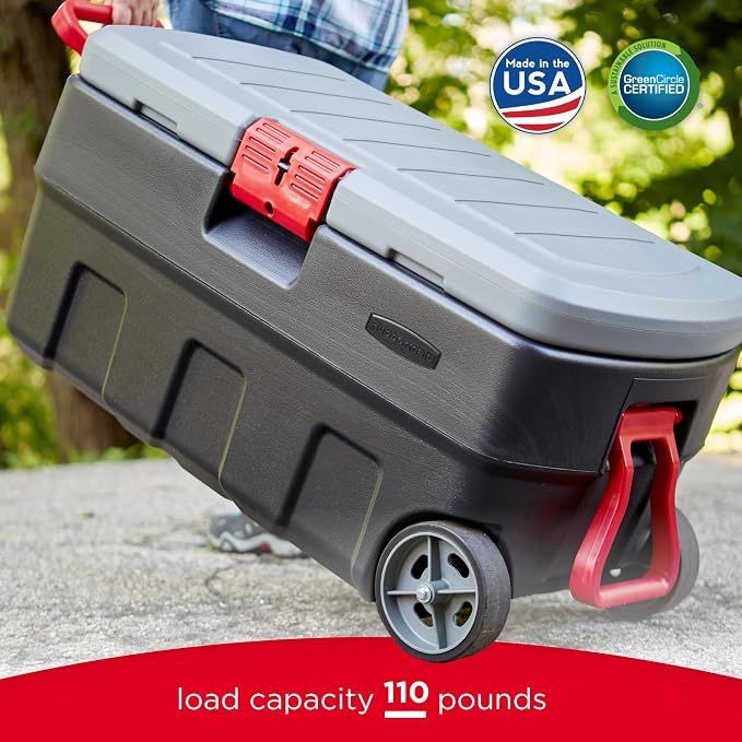 Rubbermaid ActionPacker 35 Gallon, Made in USA, Lockable Plastic Storage Bin - Image 4