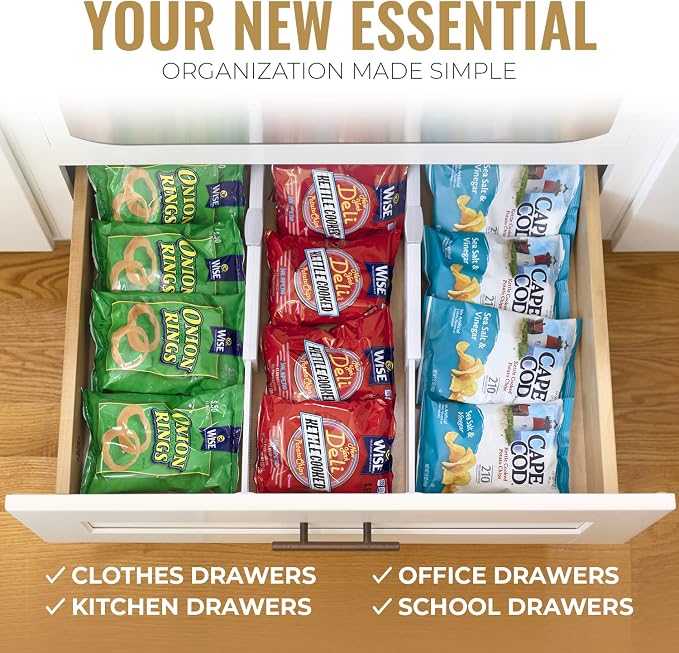 RAPTUROUS Adjustable Deep Drawer Divider – 6" Tall, Expandable 13-22", Non-Slip - Image 5