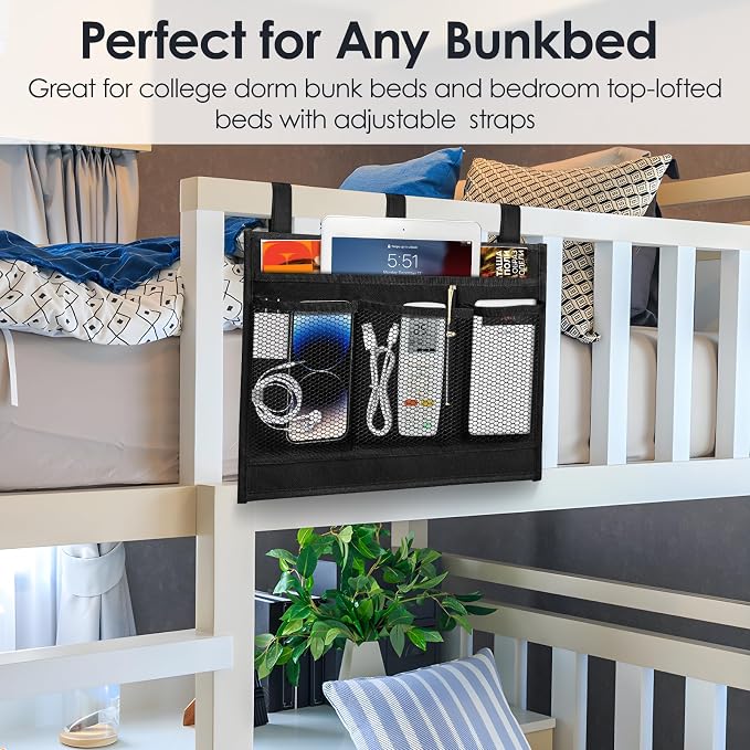 Bedside Caddy Storage Organizer, Hanging Storage Bag Pocket - Image 7