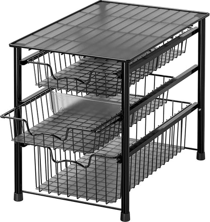 Simple Houseware Stackable 3 Tier Sliding Basket Organizer Drawer by SimpleHouseware