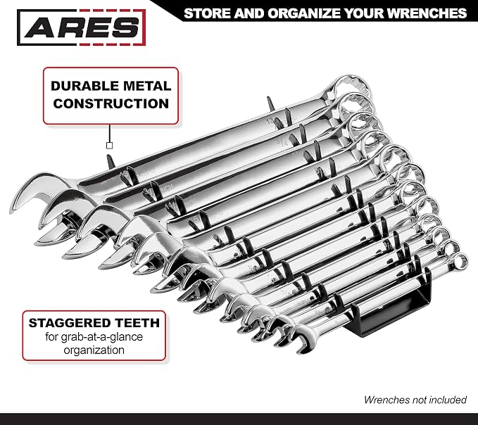 ARES 62006-12-Slot Metal Magnetic Wrench Organizer - Image 3