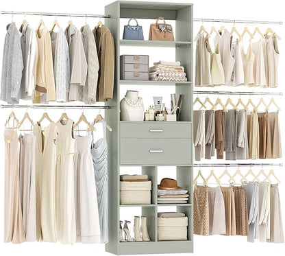 Besiost Closet System, 4-8 FT Closet Organizer Tower by Besiost