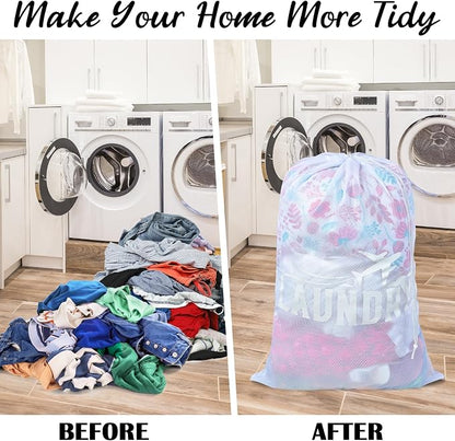 2 Pack Large Mesh Laundry Bag, Heavy Duty Laundry Bags - Image 6