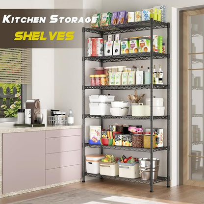 GIOTORENT 6-Wire Garage Shelving Storage Shelves, Metal Shelf Organizer 2100Lbs - Image 3